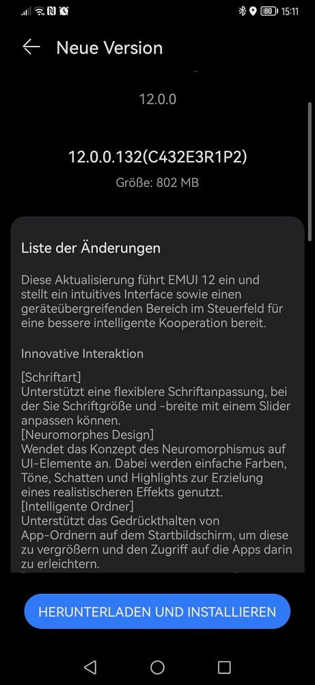 huawei mate 20 emui 12 update