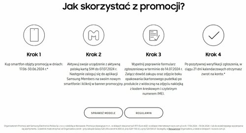 Promocja Samsung Galaxy S24 zwrot do 800 złotych