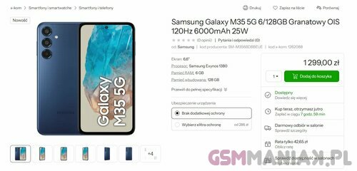 Samsung Galaxy M35 5G cena w Polsce