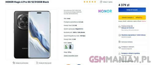 HONOR Magic 6 Pro promocja Komputronik