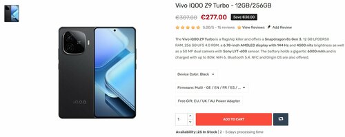 vivo iQOO Z9 Turbo w sklepie TradingShenzhen