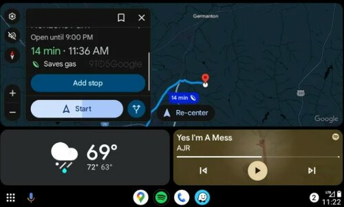 Mapy Google w Android Auto/ fot. 9to5google