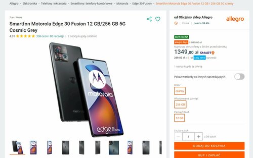 Motorola Edge 30 Fusion promocja Allegro