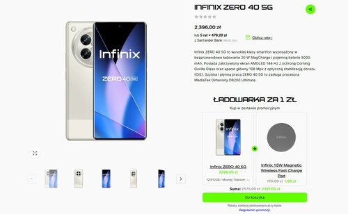 Infinix ZERO 40 5G cena w Polsce