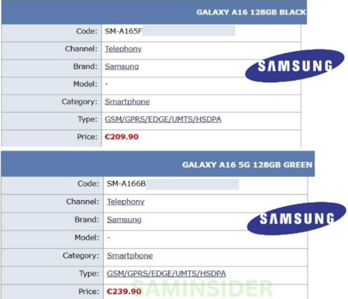 Samsung Galaxy A16 4G i A16 5G