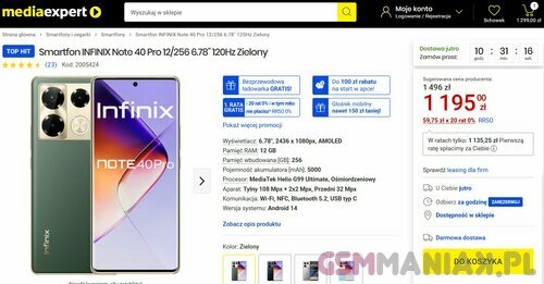 Infinix Note 40 Pro promocja Media Expert