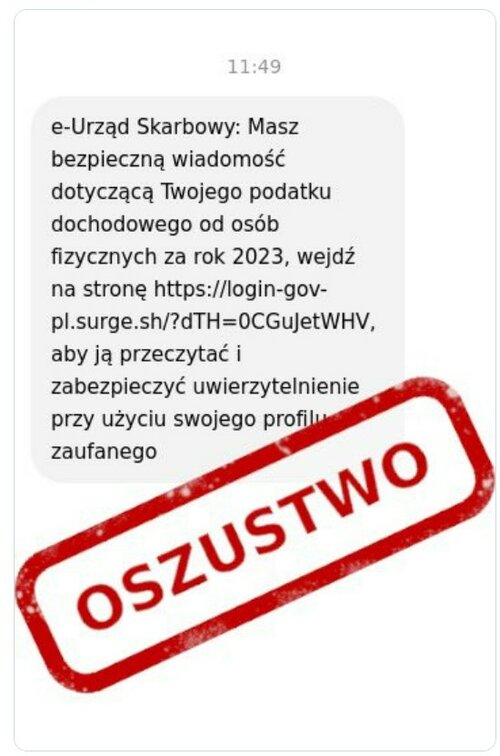 oszustwo na Urząd Skarbowy/ fot. CERT Polska