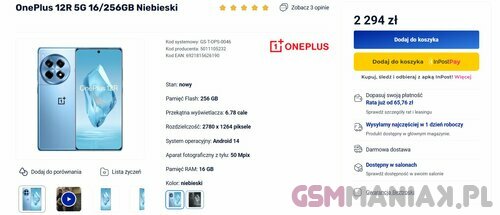 OnePlus 12R dobra cena w polskim sklepie