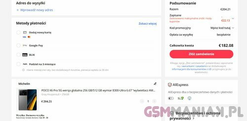 Xiaomi POCO X6 Pro 5G promocja AliExpress