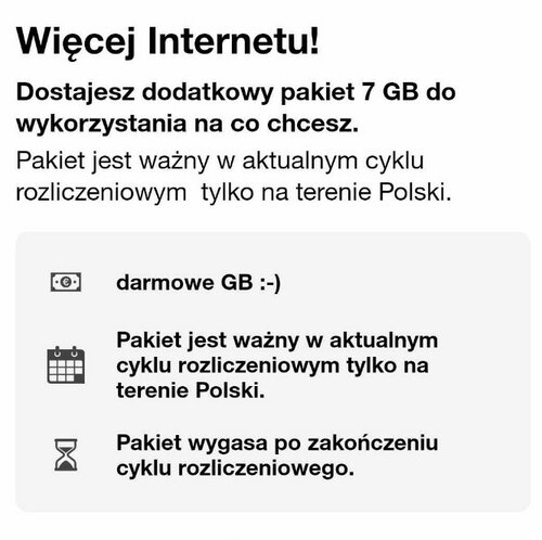 darmowy pakiet 7 GB w aplikacji mobilnej Mój Orange/ fot. Orange