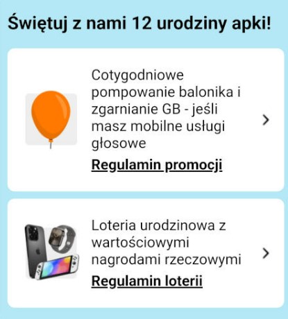 loteria Orange na 12 urodziny aplikacji mobilnej/ fot. orange