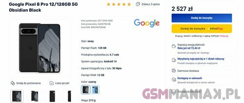 Google Pixel 8 Pro dobra cena w polskiej promocji Komputronik