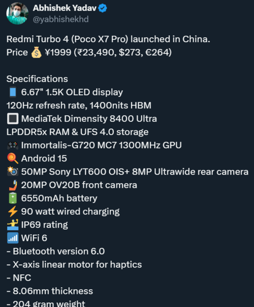 Redmi Turbo 4