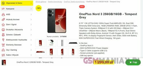 OnePlus Nord 3 16 256 GB promocja najlepsza cena