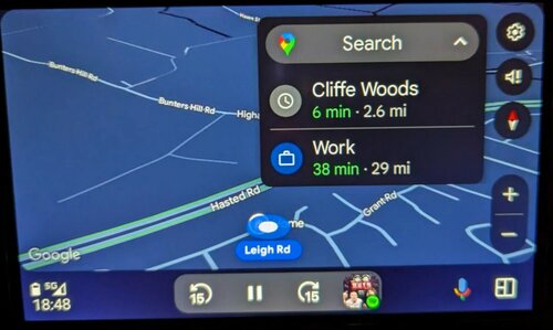 nowy widok Mapy Google w Android Auto/ fot. 9to5google