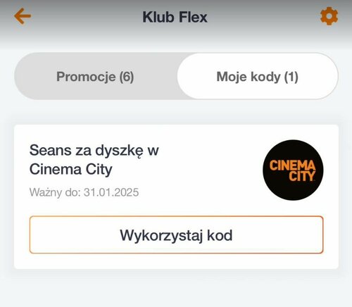 bilety do Cinema City za 10 złotych w Klubie Flex/ fot. Orange Flex