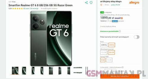 realme GT 6 promocja Allegro