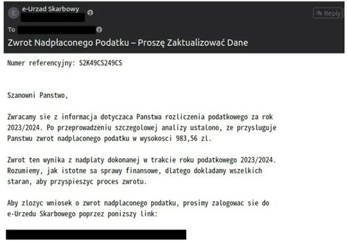 oszustwo na PIT/ fot. CERT Polska